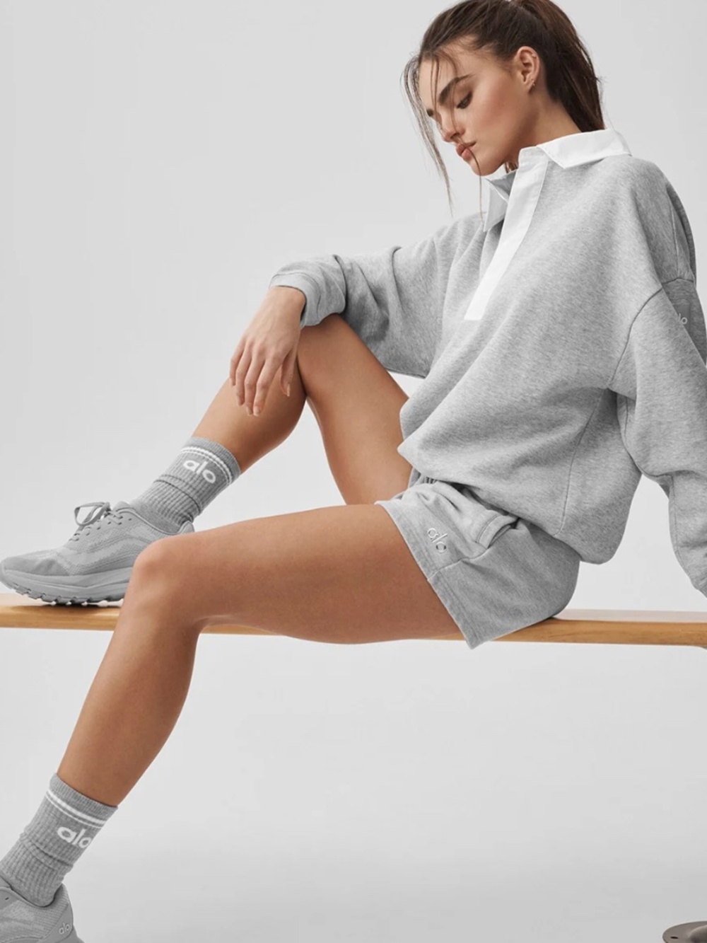 Alo Take It Easy Long Sleeve Henley Pullover